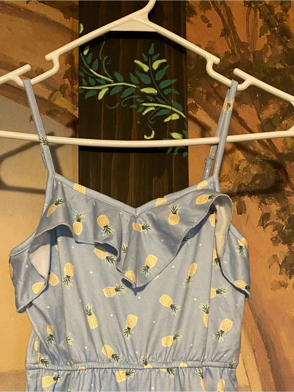 Pineapple Print Ruffle Jumpsuit